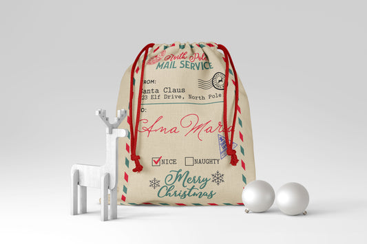 GIFT BAGS PERSONALIZADOS - NORTH POLE AIR MAIL